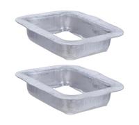 MAGICLULU 2 Pièces Insert de Sortie de Gouttière Adaptateur de Conduit de Gouttière Aluminium 100x80mm Argenté Compatible Systèmes D’évacuation de Toit Usage Résidentiel et Commercial