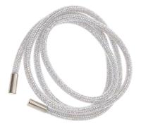 MAGICLULU 2 Pièces Lacet Décoratif en Cristaux Argentés 6mm, à Couper | Verre, Coton et Alliage, à Coudre ou Coller, pour Bijoux, Coiffes, Textiles et Costumes