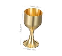 MAGICLULU 2 Pièces Laiton Doré Gobelet à Pied Miniature pour Mariage et Cérémonie Catholique Coupe à Eau Bénite Décorative Résistant et Maniable pour Banquets Religieux