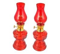 MAGICLULU 2 Pièces Lampe à pétrole Lampes à pétrole lumière décor d'or Brillant Lanterne LED LEDs Lampe à Huile Domestique au kérosène décor léger à l'huile de kérosène Coton