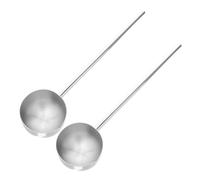 MAGICLULU 2 Pièces Louche Inoxydable à Long Manche pour Cuisson Précise Service Huile Chaude et Soupe Cuillère Mini pour Cuisine Moderne