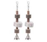 MAGICLULU 2 Pièces Molaire pour Hamster et Lapin, Pierre, Bois et Métal | Petits Animaux, Fonction Décompression et Agilité, Aide à Limiter L’obésité, Divertissement Quotidien