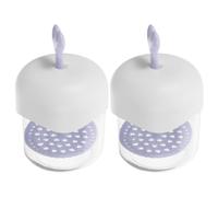 MAGICLULU 2 Pièces Mousseur à Bulles Visage Fabrication Rapide de Mousse Riche Pourpre en Plastique Forme Cœur Nettoyant Visage Manuel pour Soins Quotidiens