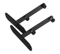 MAGICLULU 2 Pièces Noir Support de Panneau Perforé Forme T en Acier au | Bureaux et Établis, Support Stable et Solide, Installation Facile, Accessoire de Fixation pour Panneau Perforé