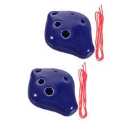 MAGICLULU 2 Pièces Ocarina Céramique C Clave Instrument Musical Mini Ocarina Portable pour Débutants et Performances Groupe