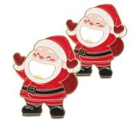 MAGICLULU 2 Pièces Ouvre-bouteille Magnétique Noël Décor Réfrigérateur avec Magnet Père Noël Petit Aimant Pratique pour Bière et Soda Cadeau Festif pour Cuisine et Bar
