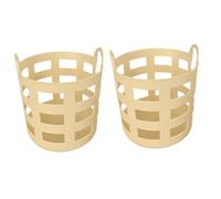 MAGICLULU 2 Pièces Panier à Linge Corbeille à Fruits Décorative Pliable Paniers Entraver Corbeille De Fruits En or Titulaires Porte-fruits Plaque Bacs Cordon De Serrage Bol Plastique