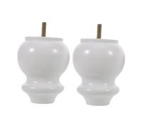 MAGICLULU 2 Pièces Pattes de Meubles en Bois Pied de Table Patte-Ciel de Style transitionnel Pies Para muebles Cuisses de lit Pignes de Table en Bois Pieds du mobilier White