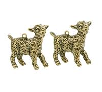 MAGICLULU 2 Pièces Pendentif Mouton Rétro Laiton Décoration Vintage de pour Porte Clé Sculpté avec Détails Fins et Créativité Unique Accessoire Pratique et pour Maison et