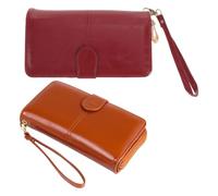 MAGICLULU 2 Pièces Petit Portefeuille pour Femmes Compact en Cuir PU | Polyester Discret, Format Pratique, Usage Bureau et Médecin, Style Sobre pour Paquet à Main