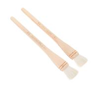MAGICLULU 2 pièces Pinceaux de Peinture Bois Manche Brosse Simple pour Peinture à Huile Pochoir et Dessin et Polyvalent pour Artistes et Écoles