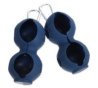 MAGICLULU 2 Pièces Porte-balles de Golf en Silicone Double Mousqueton Bleu | Porte-balles Doubles, Silicone Résistant, Facile à Nettoyer, Carabiner pour Pantalon et Paquet de Golf