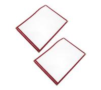 MAGICLULU 2 Pièces Protège Menu PVC Transparent Lot de Couvre Menus Rouge pour Restaurant et Pochette pour Affichage de Carte et Protection de de Prix