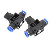 MAGICLULU 2 pièces Raccords Pneumatiques Durables Connecteurs Rapides Plastique pour Tuyaux Air Valve Manuelle Joints Étanches sans Outils