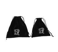 MAGICLULU 2 pièces Sac de Rangement pour Sèche-cheveux Doux avec Cordon de Serrage Sac Multifonction Poussière pour Voyage et Organisation à Domicile