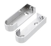 MAGICLULU 2 pièces Support Barre Penderie Coulé Finition Argentée Support Tube Tringle Vêtements pour Armoire Compatible Tringle Ovale Standard Accessoires Robustes pour Penderie