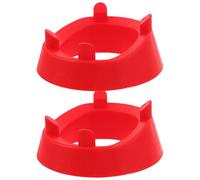 MAGICLULU 2 Pièces Support de Ballons à Quatre Coins, Base Rouge en PP | Support Compact et Stable, pour Affichage Sécurisé, Garage ou Souvenirs Sportifs, Design Simple et Élégant