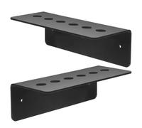 MAGICLULU 2 Pièces Support Espaces de Coiffage à Domicile Salons de Coiffure et en Acrylique Noir 6 Trous, Rangement Organisé Outils de Coiffure pour Ciseaux Petits Outils