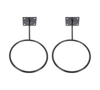 MAGICLULU 2 Pièces Support Mural Rond pour Ballons de Basket en Fer Noir | Rangement Vertical Gain de Place, Organise Chambre ou Table, Protège la Balle, Usage Intérieur