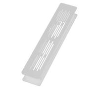 MAGICLULU 2 Pièces Ventilation de Meuble en Alliage D'aluminium, Grille Rectangulaire Blanche à Clipser, Protège Garçon et Filles et Animaux, pour Habillage de Plinthe et Appareils