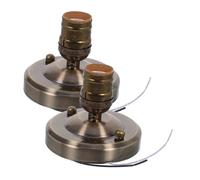 MAGICLULU 2 Pièces Vintage Wall Light Holder Lamp Socket Replacement For Indoor Bedroom Hallway Dining Retro Aluminum Lamp Base