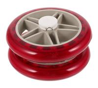 MAGICLULU 2 Roues Robustes de Rechange pour Chariot Roulant Pliable, Polyuréthane Résistant, Diamètre Compact, Couleur Rouge, Adaptées Chariot de Supermarché et Utilitaire, Accessoires