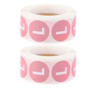 MAGICLULU 2 Rouleaux D’étiquettes Rondes Autocollantes pour Vêtements, Tailles L, Papier Adhésif Multifonction, Diamètre Standard, pour Marquage Clair des Vêtements et Accessoires