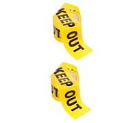 MAGICLULU 2 Rouleaux Ruban Avertissement Non Adhésif Sécurité Crime Scene Tape Jaune Keep Out pour Zones Dangereuses et Sites de Construction