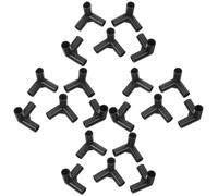 MAGICLULU 20 Pièces Connecteur de Rack de Placard 3 Voies en Plastique Noir | Tube Intérieur 1,2cm, Montage sans Outil, Verrouillage Sûr, Stabilité Renforcée, pour Angles et Rayonnages