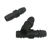 MAGICLULU 20 Pièces Kit de Raccords pour Tuyaux D'irrigation Goutte à Goutte en Plastique Noir, Facile à Nettoyer, pour Balcon et Serrage, Connecteurs Coudés, Droits T