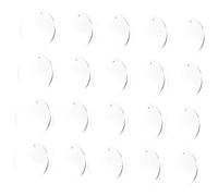 MAGICLULU 20 pièces Lot de Disques Acryliques Transparents Ronds pour Porte-clés Ébauches de Loisirs Créatifs Durables et Écologiques