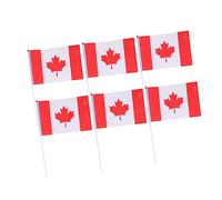 MAGICLULU 20 Pièces Petits Drapeaux Du Canada Tenus à La Main Drapeaux De Pays Drapeau Canadien 21x14 Drapeaux Du Canada Sur Décor De Fête Canada La Main De Dieu Argentine Rural