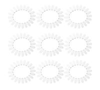 MAGICLULU 20 Pièces Roue de Présentation D'ongles Ovales en Plastique 20 Tips pour Nail Art Portable, pour Festivals et Parties, Échantillons de Vernis à Ongles Professionnels