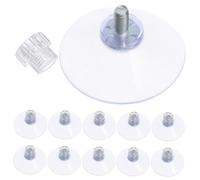 MAGICLULU 20 Pièces Ventouses Transparentes avec Vis et Écrou Ventouses Rondes Réutilisables pour Fenêtre Salle de Bain Voiture Support Fiable Sans Trace