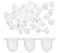 MAGICLULU 200 Godets à Pigments en Silicone de U, Kit Jetable et Recyclable de 200 Pièces pour Maquillage Semi-permanent et Tatouage Professionnel ou Amateur