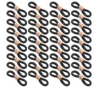 MAGICLULU 200 Pièces Bandes Réglables en Silicone Noir pour Pattes de Poulet et Canard, Support Doux et Solide pour Réadaptation Aviaire en Élevage et Soins Vétérinaires