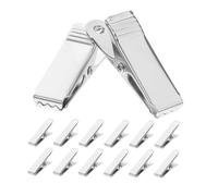 MAGICLULU 24 pièces Lot de Mini Pinces Ressort Métal Argenté Pinces Câble à Dents Maintien Ferme pour Tests Électriques et Câblage Laboratoire