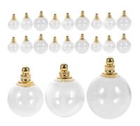 MAGICLULU 24 Pièces Pendentif Boule en Verre Transparent à Remplir, Tailles | Verre, Suspendu et Facile à Utiliser, pour Bricolage Artistique et Création de Bijoux Faits Maison