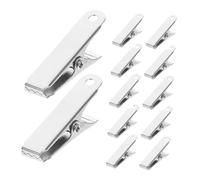 MAGICLULU 24 pièces Pinces Câble Mini Métalliques Argentées Pinces Ressort Durables à Mors Dentés Lot de Clips pour Tests Électriques et Câblage Usage Laboratoire et Bricolage