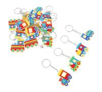 MAGICLULU 24 Pièces Porte-clés Voiture Cartoon PVC Souple Modèles Accessoires Clés pour Garçon Fille Cadeaux d'Anniversaire et de Fête