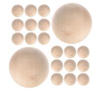 MAGICLULU 25 Boules en Bois Brut sans Trou 40 MM Perles Rondes Naturelles pour Loisirs Créatifs Décoration Rustique DIY Sphères en Bois Lisses pour Bijoux et Projets Artisanaux