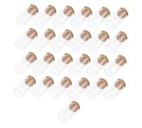 MAGICLULU 25 Pièces Bouteille en Verre hermétique réutilisable Pots de Sucre thé café dépendance Rose Chine Mini-Bouteille Pot à Souhait en Verre Mini Bouteille à Souhait Bambou Blanche