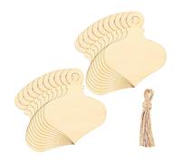 MAGICLULU 25 pièces Décorations de Noël Naturel Tranches de Non avec Trou Pendentifs Suspendus pour Bricolage Ornements Rustiques pour Sapin et Décoration Maison