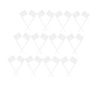 MAGICLULU 25 Pièces Drapeaux de Marquage Écrits Lot de Drapeaux Blancs pour Pelouse Identification de Terrain Irrigation Aménagement Paysager