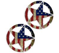 MAGICLULU 2pcs Autocollants pour Voitures Drapeau Américain en Vinyle Pet, Faciles à Coller et Décoller, Décoratifs pour Voitures et Motos