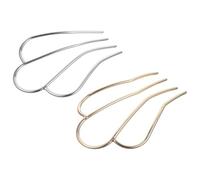 MAGICLULU 2pcs Baguette à Cheveux Vintage en Feuille D'acétate Or et Argenté, Fourche à Cheveux Confortable et Facile à Glisser pour Coiffure Chignon Élégante