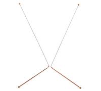MAGICLULU 2pcs Baguettes de Sourcier en Laiton Portable et Fiables Structure Double Tête pour Chasse Trésor et Divination de L'eau