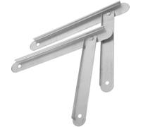 MAGICLULU 2pcs Charnières à Moraillon en Alliage D'aluminium Argenté, Résistance la Corrosion et Haute Dureté, Accessoires pour Échelle Pliante et Échelle de Grenier