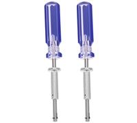MAGICLULU 2pcs e Sécurité Bleu en Plastique et Métal, Facile à Utiliser, Terminus de Verrouillage de Câble 7 Pouces, Protection Antivol