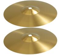MAGICLULU 2pcs Cymbales Splash en Laiton Or Légères sans Bavures pour Batterie Jazz, pour S'entraîner Son Clair et Précis